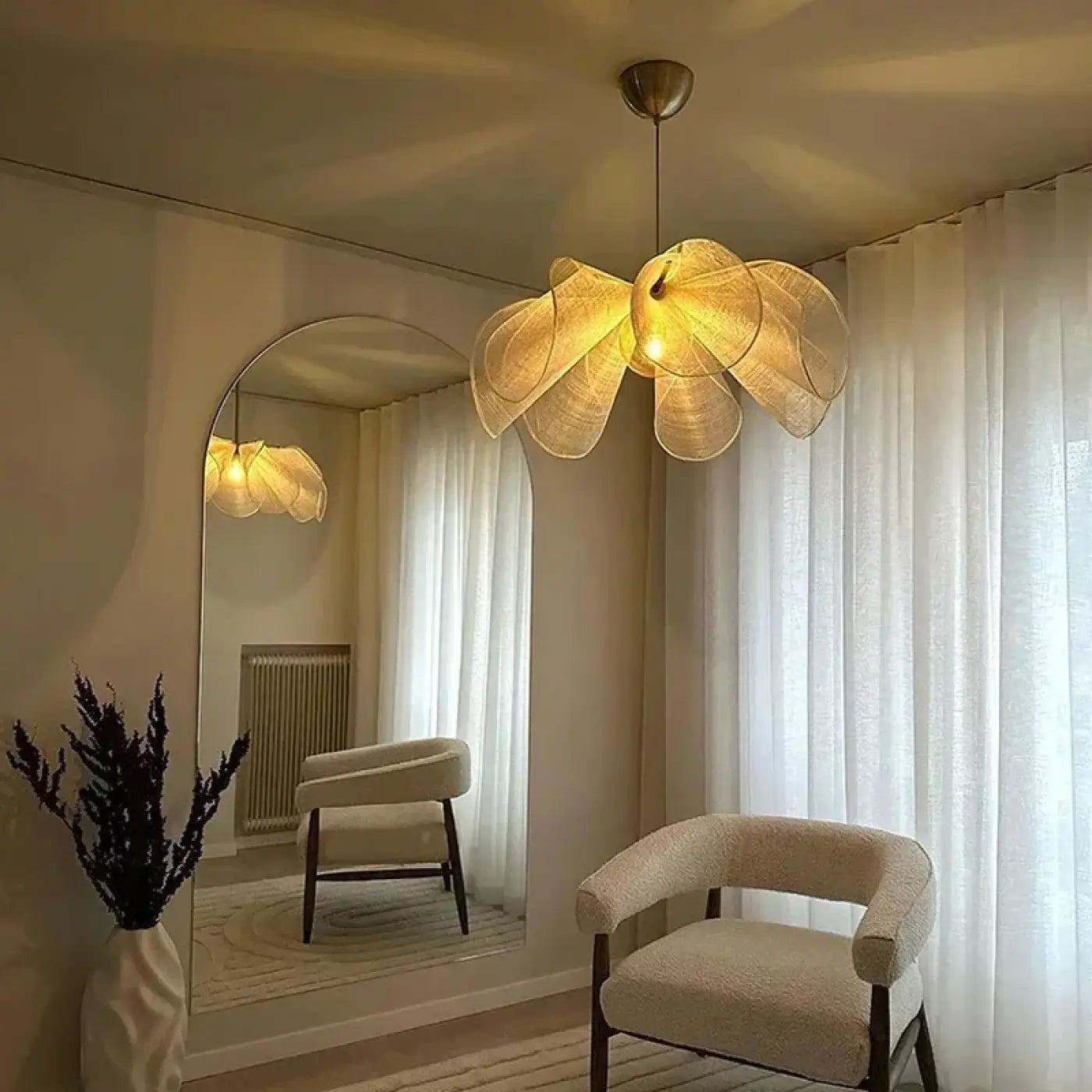 Suspension Luminaire Design en Tissu - Seni