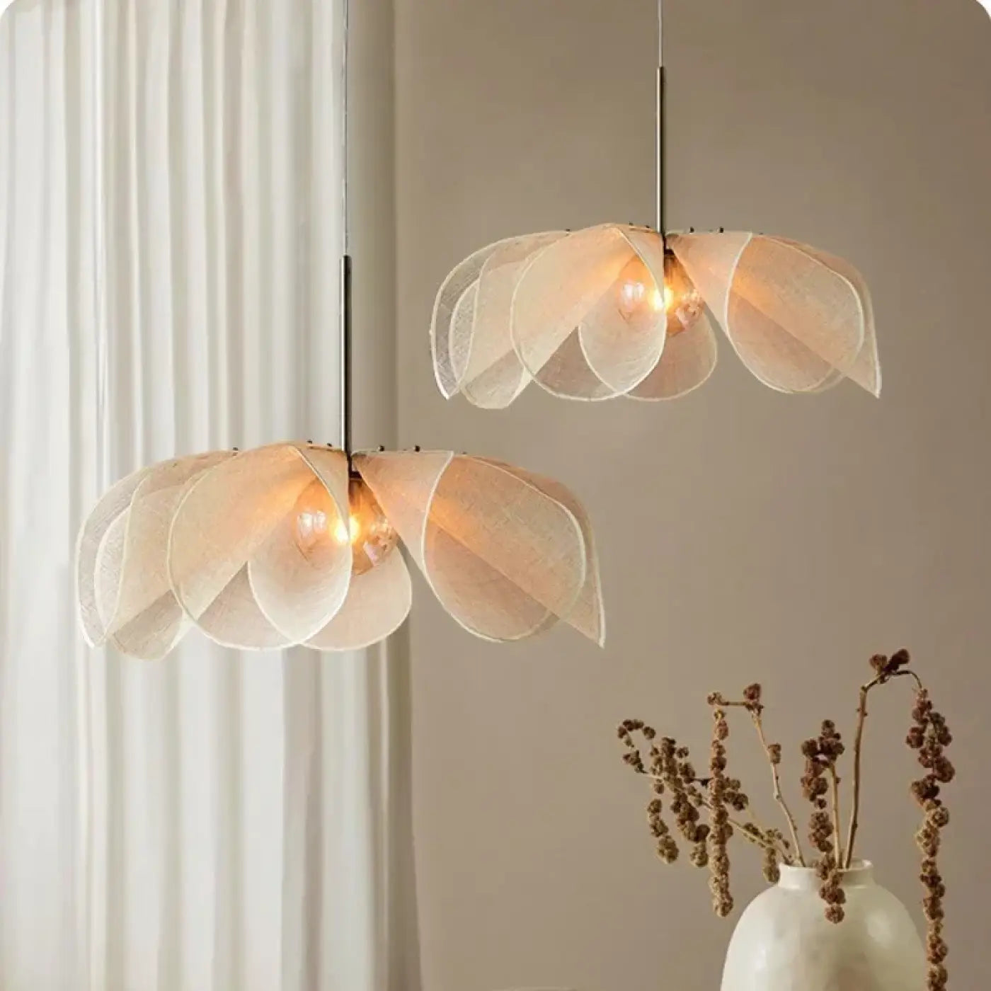 Suspension Luminaire Design en Tissu - Seni