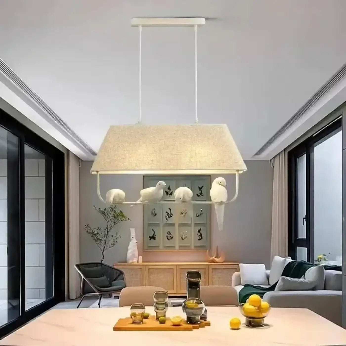 Suspension Luminaire en Tissu - Lumibird