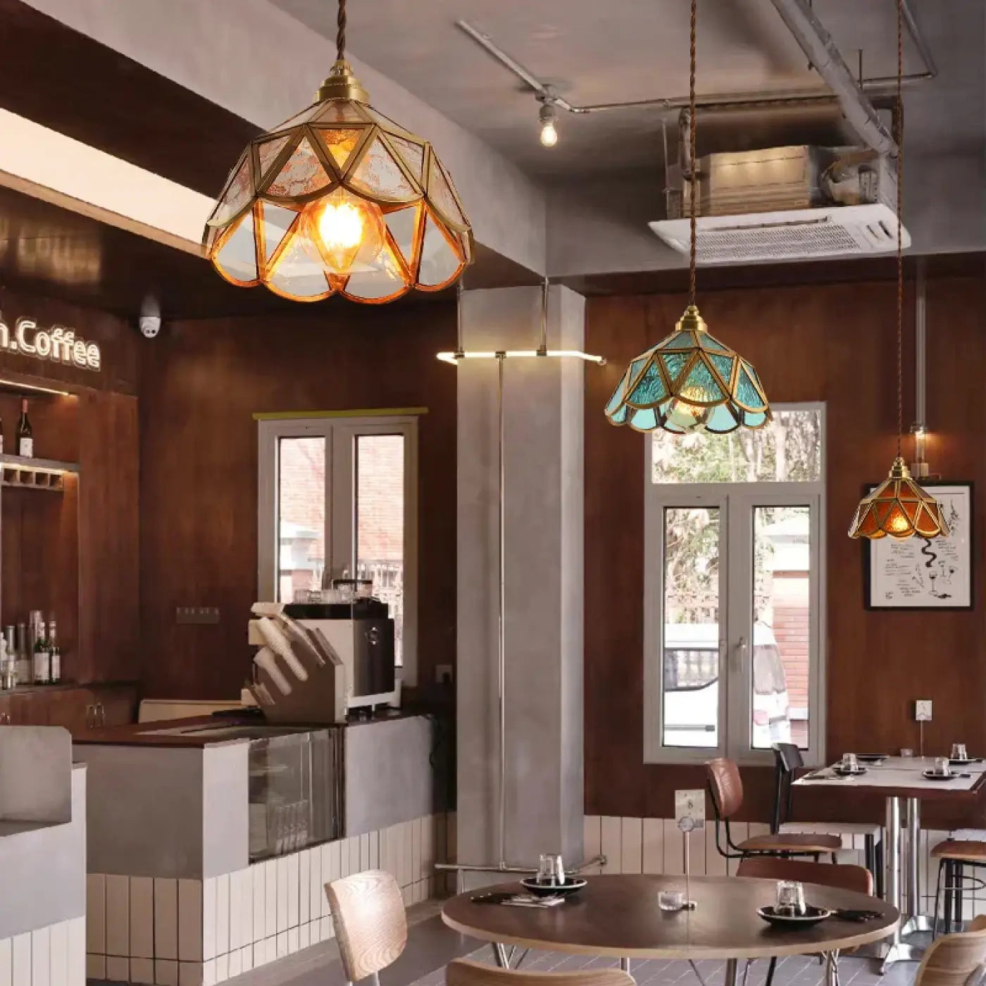 Suspension Luminaire Retro en Verre - Letih