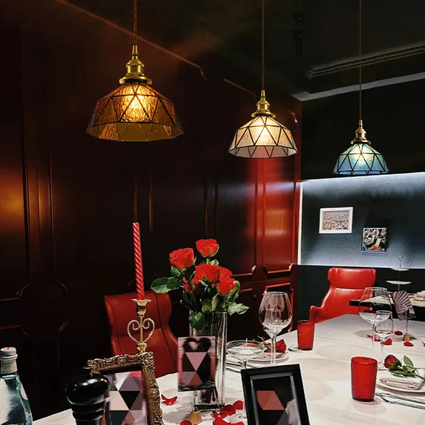Suspension Luminaire Retro en Verre - Letih