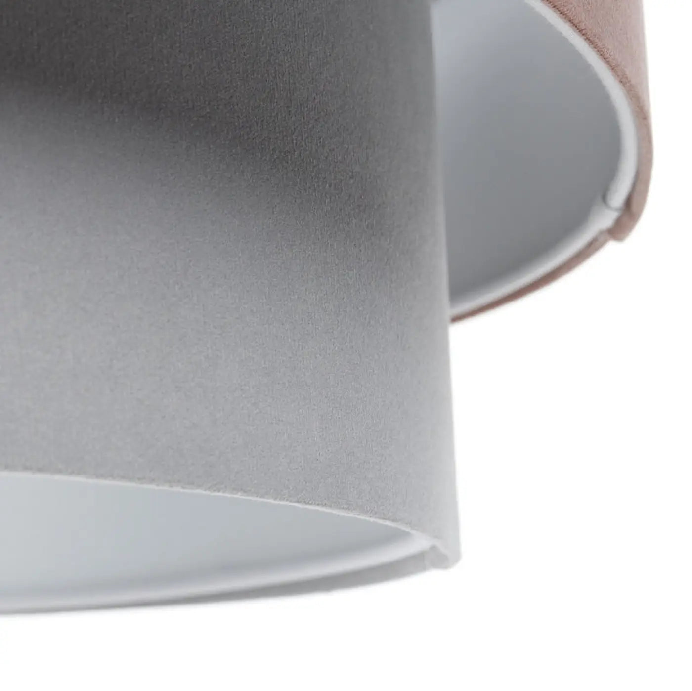 Suspension Luminaire Elegant en Tissu - Duo Jasmin (Rose/Gris/Gris Clair)