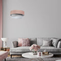Suspension Luminaire Elegant en Tissu - Duo Jasmin (Rose/Gris/Gris Clair)