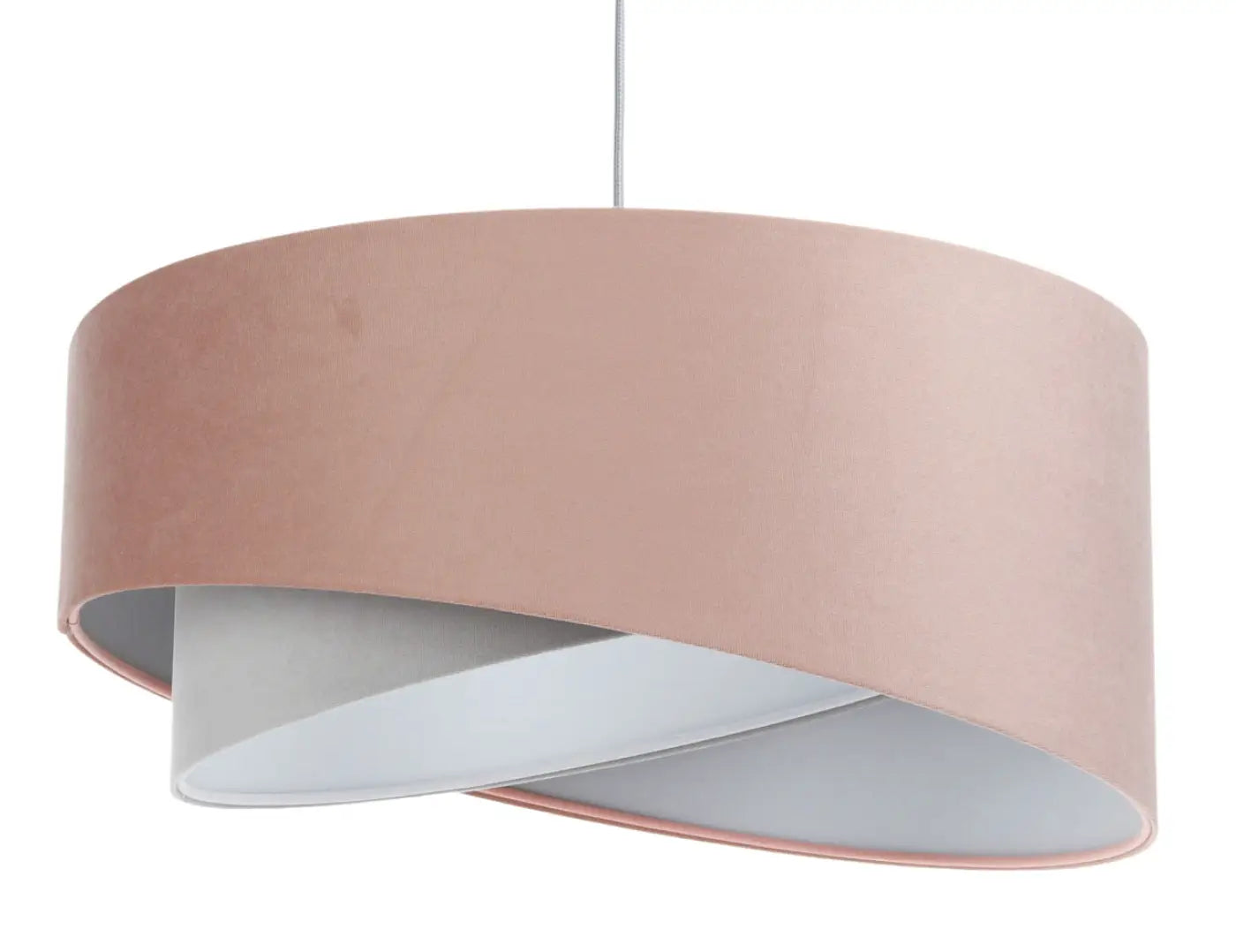 Suspension Luminaire Moderne en Tissu - Galaxy Jasmin (Rose/Gris/Gris Clair)