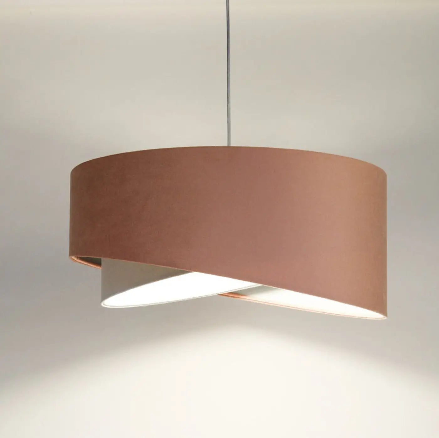Suspension Luminaire Moderne en Tissu - Galaxy Jasmin (Rose/Gris/Gris Clair)