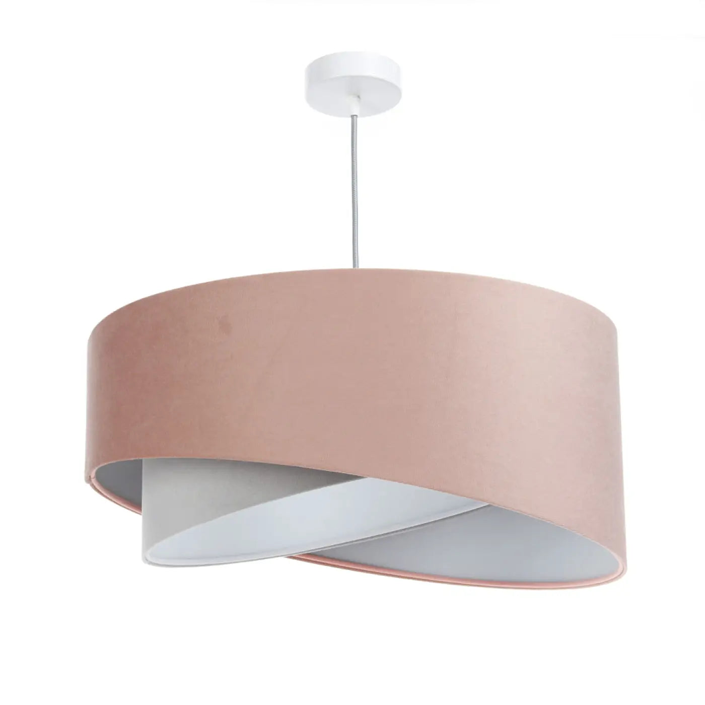 Suspension Luminaire Moderne en Tissu - Galaxy Jasmin (Rose/Gris/Gris Clair)