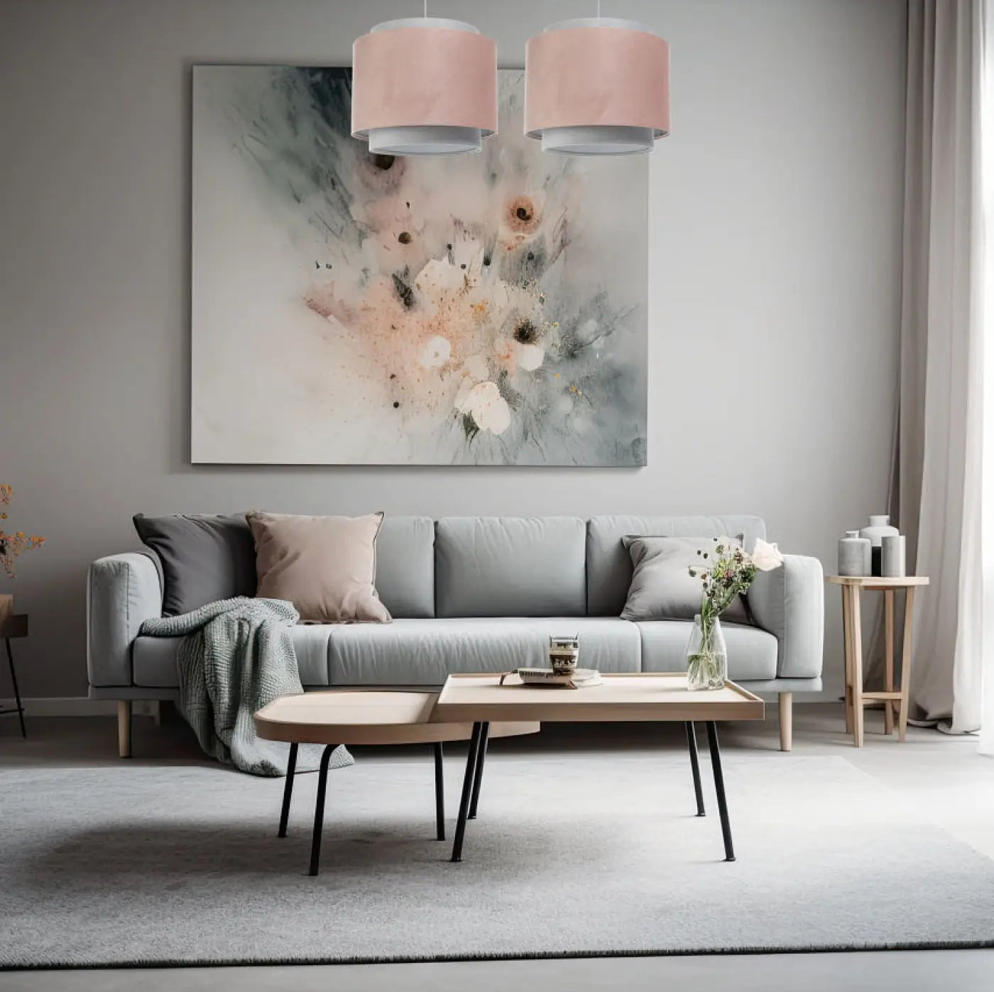 Suspension Luminaire Moderne - Doblo Jasmin (Rose Poudré)