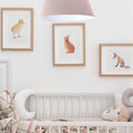 Suspension Luminaire Chic en Tissu - Bell Jasmin (Vieux Rose/Blanc)