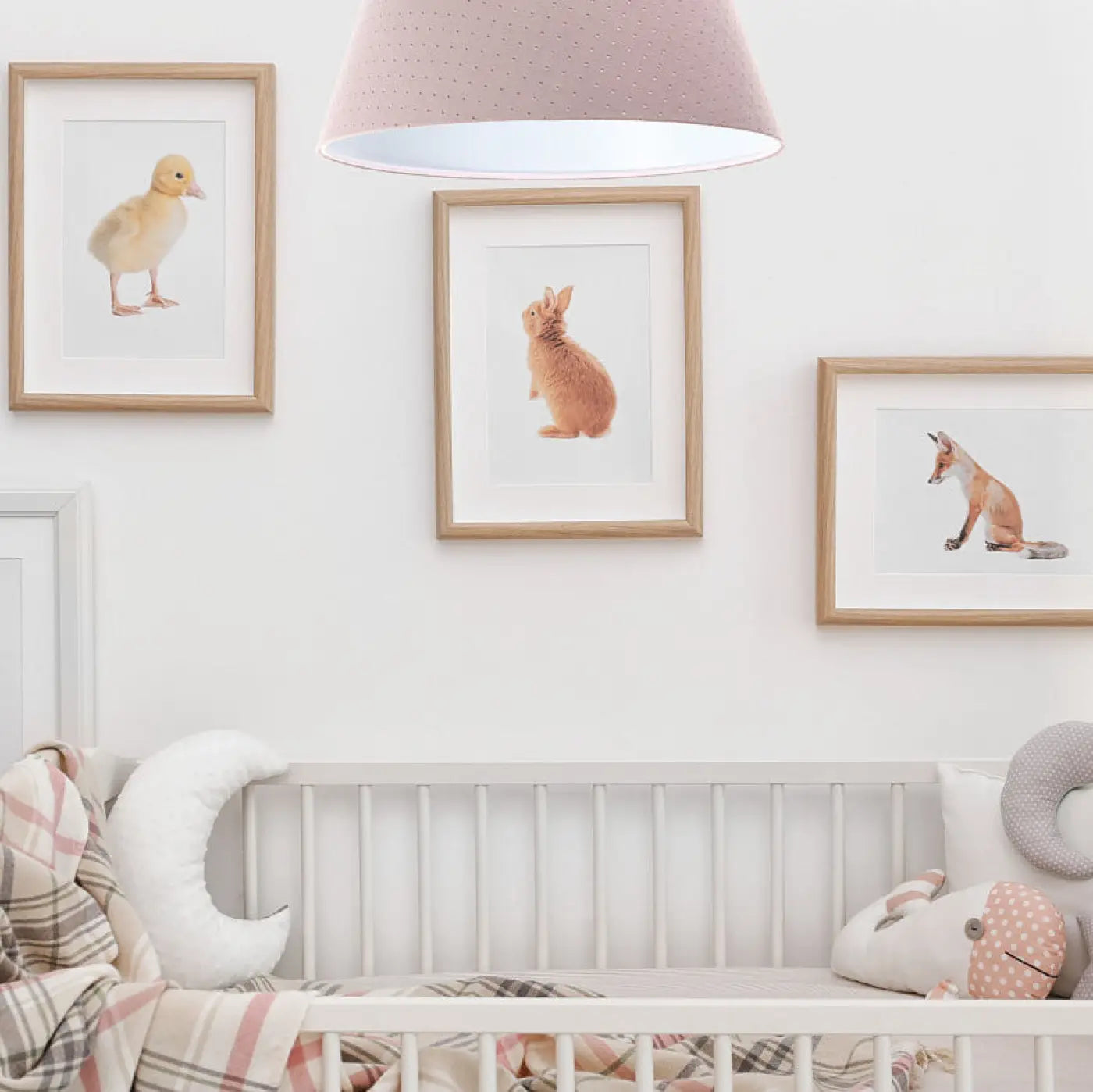 Suspension Luminaire Chic en Tissu - Bell Jasmin (Vieux Rose/Blanc)