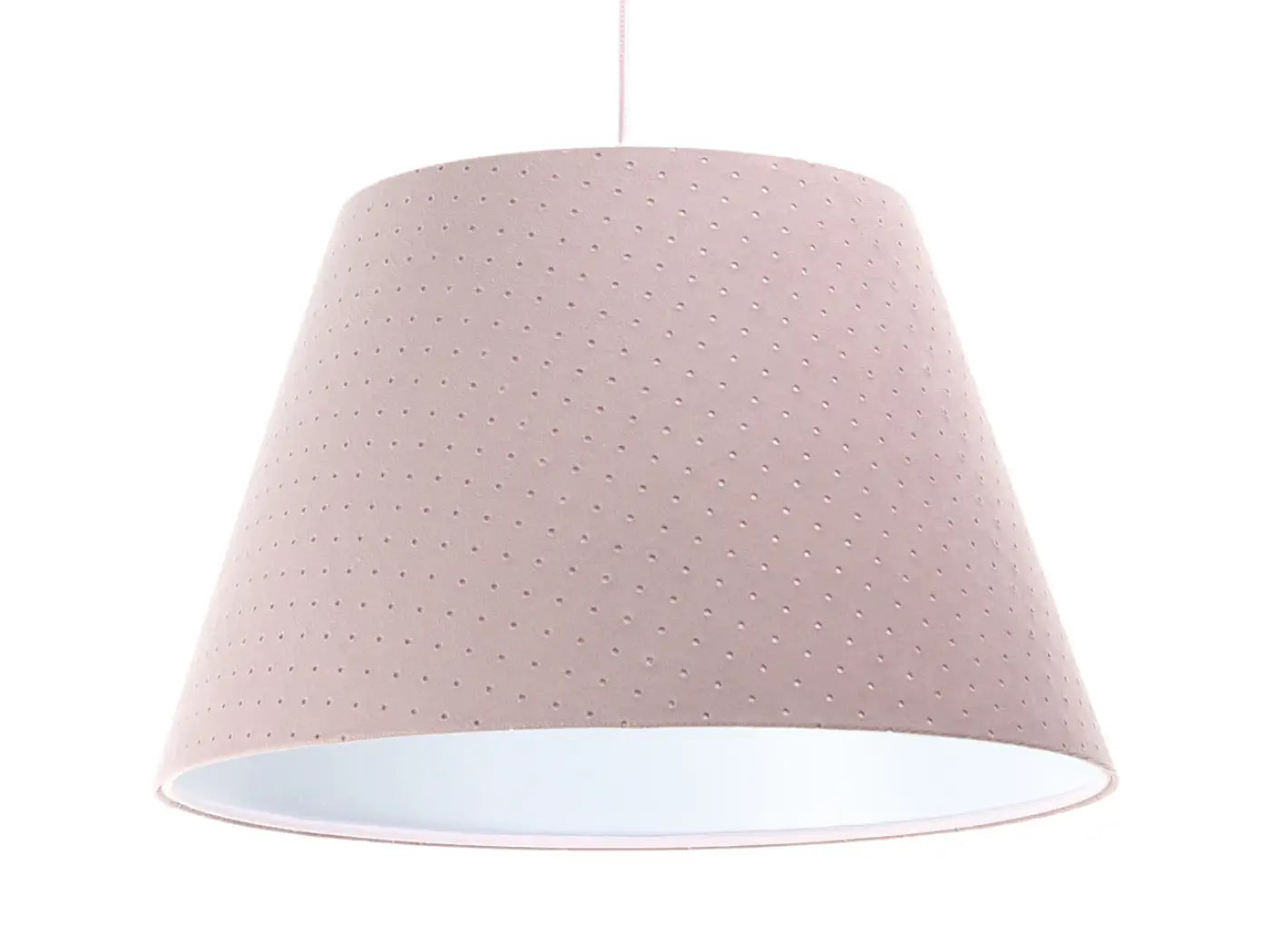 Suspension Luminaire Chic en Tissu - Bell Jasmin (Vieux Rose/Blanc)