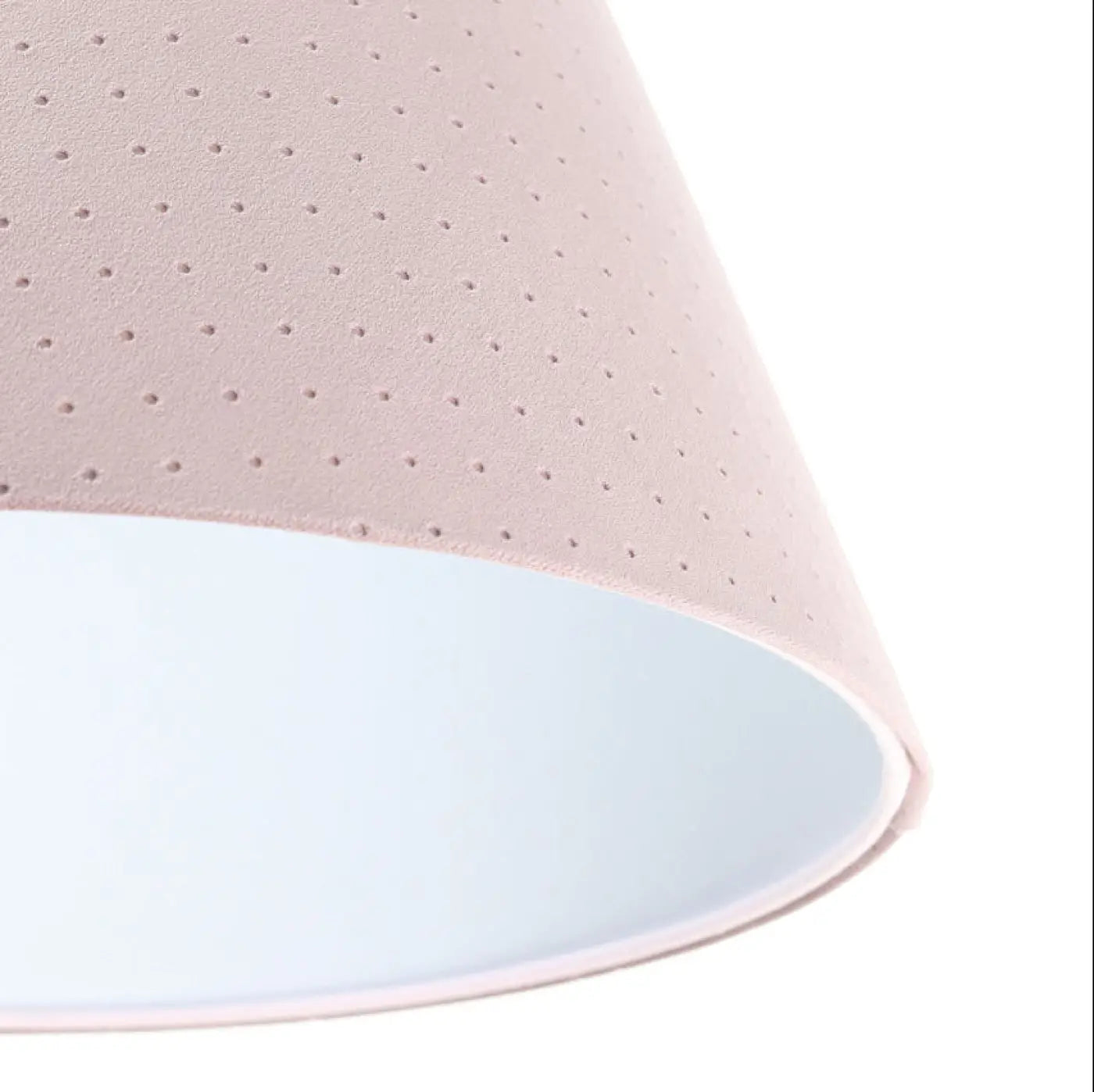 Suspension Luminaire Chic en Tissu - Bell Jasmin (Vieux Rose/Blanc)