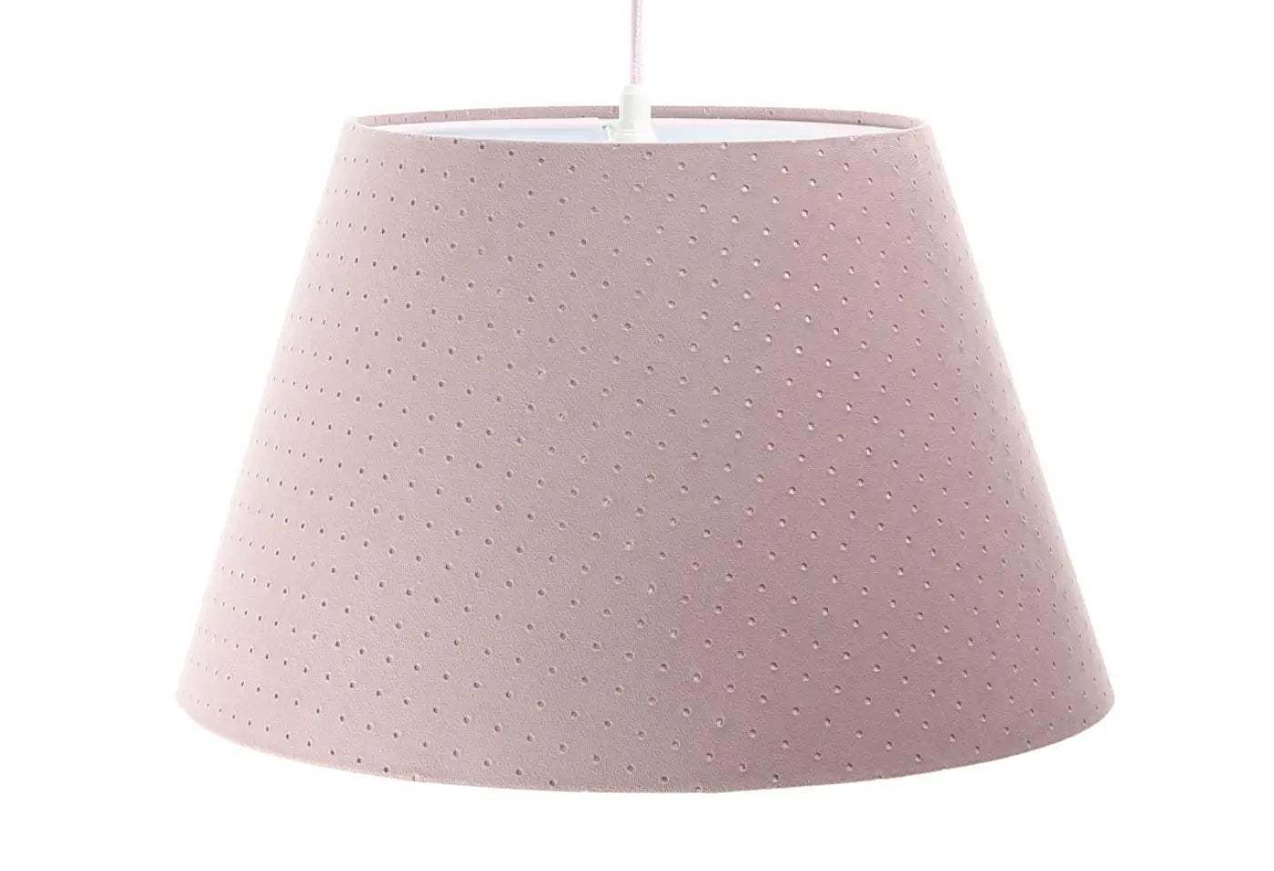 Suspension Luminaire Chic en Tissu - Bell Jasmin (Vieux Rose/Blanc)