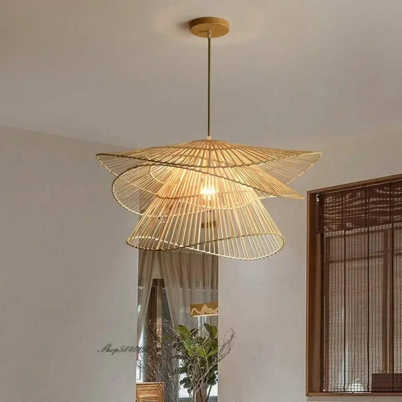 Suspension Luminaire en Rotin - Rolu