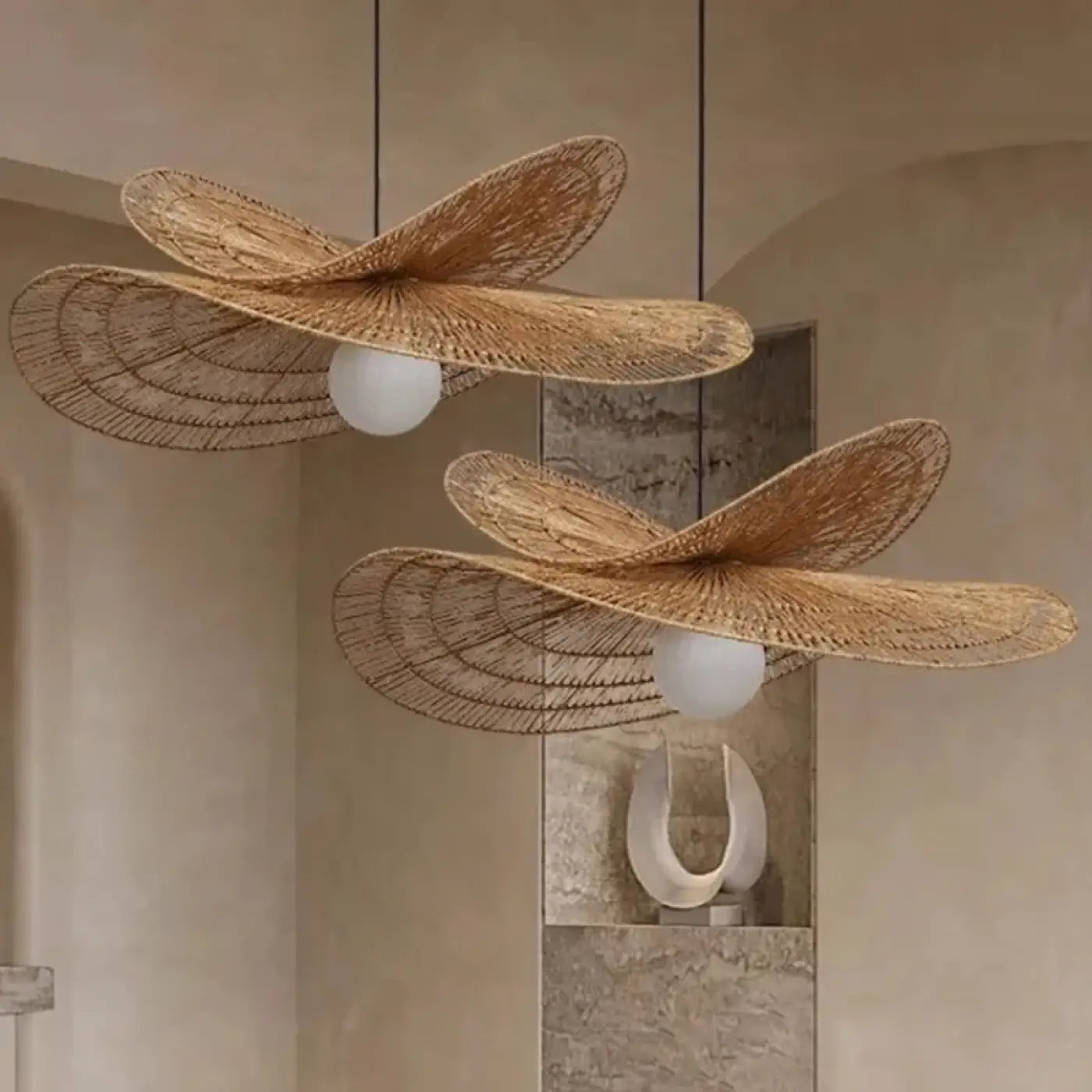 Suspension Luminaire en Rotin - Trico