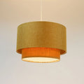 Suspension Luminaire en Rotin - Duo Rotin (Jaune/Beige/Ecru)