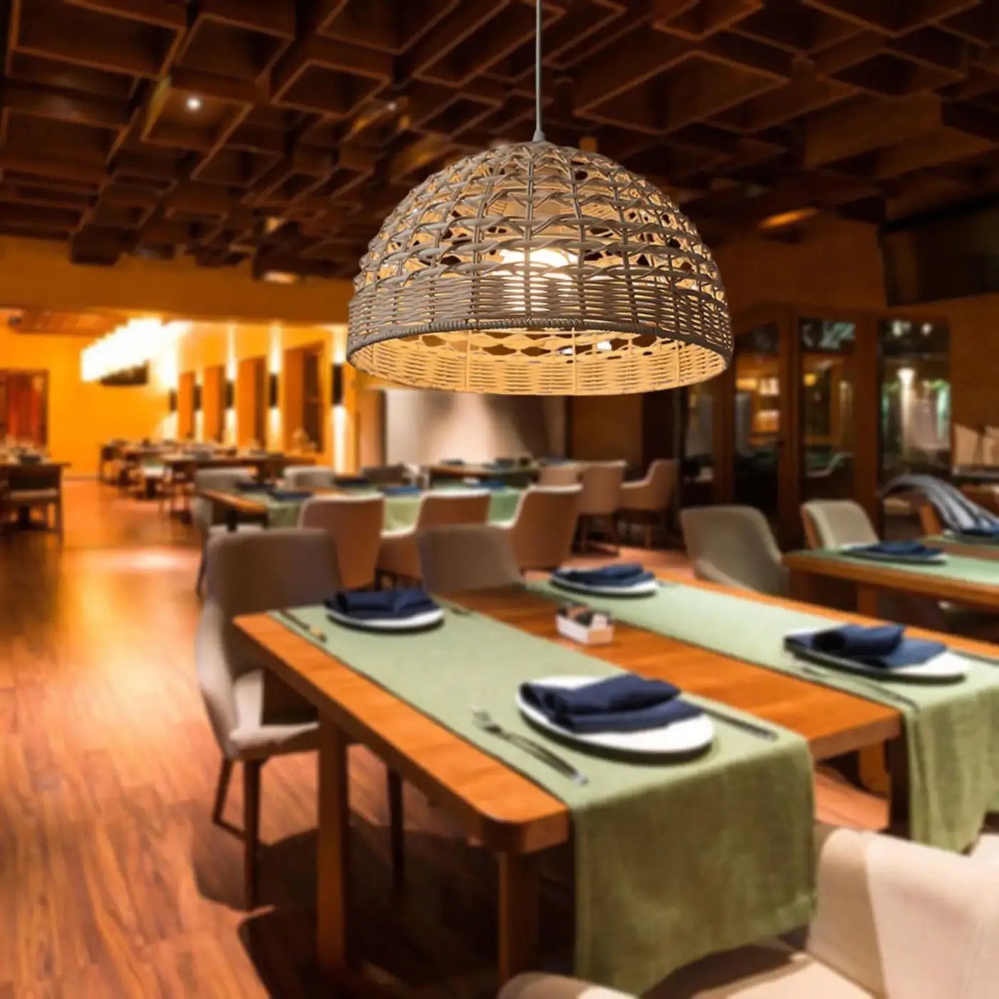Suspension Luminaire Design en Rotin - Baoba