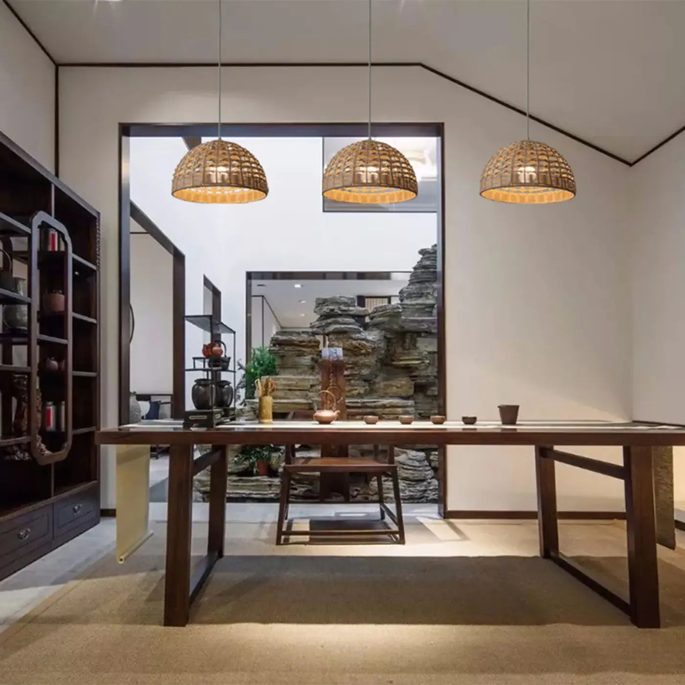 Suspension Luminaire Design en Rotin - Baoba
