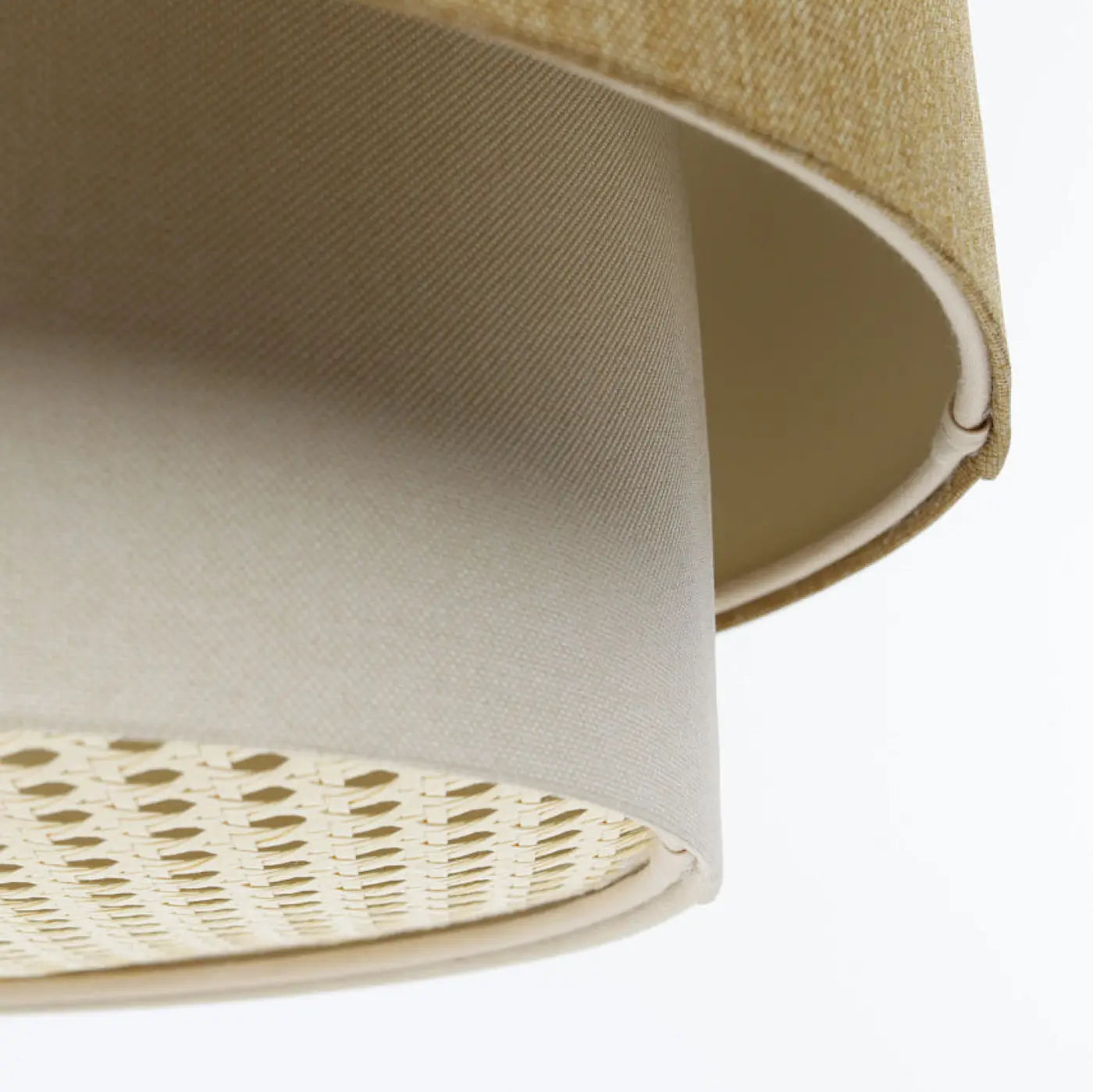 Suspension Luminaire en Rotin - Rattan Diffuser – (Jaune Moutarde/Crème/Ecru)