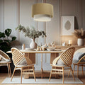 Suspension Luminaire en Rotin - Rattan Diffuser – (Jaune Moutarde/Crème/Ecru)