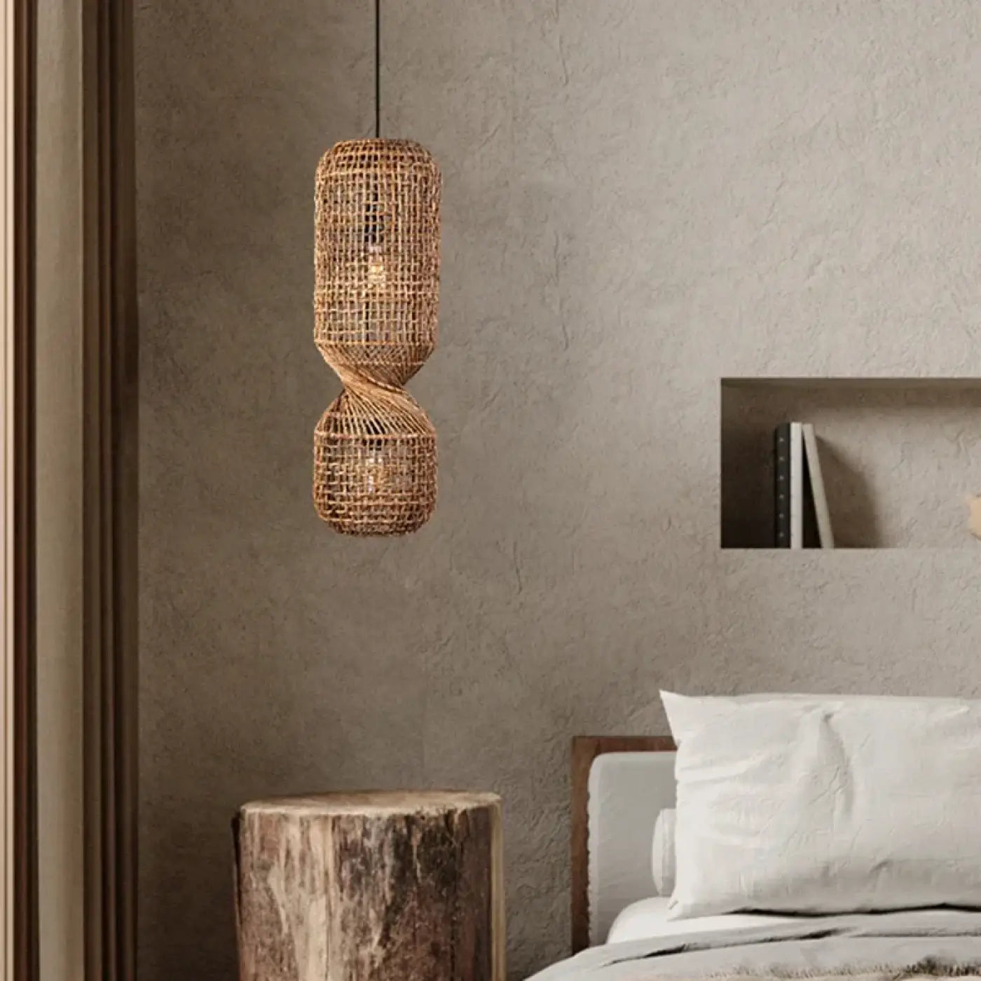 Suspension Luminaire Moderne en Rotin - Mosay