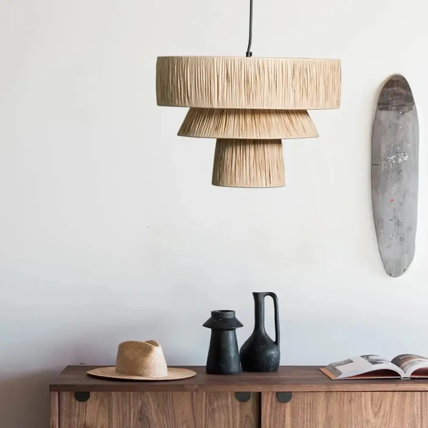 Suspension Luminaire en Rotin - Jane