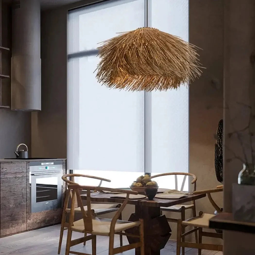 Suspension Luminaire Design en Rotin - Mori