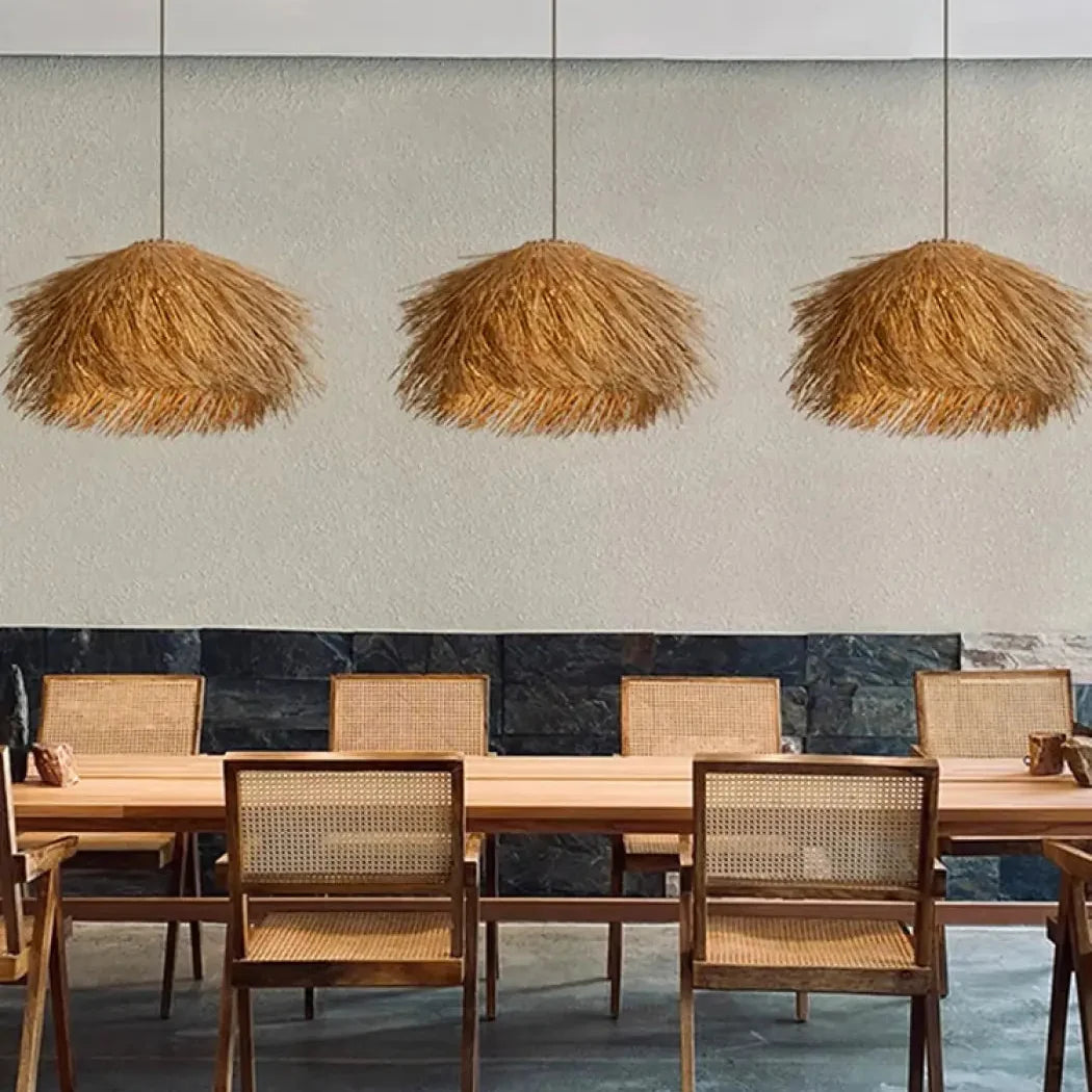 Suspension Luminaire Design en Rotin - Mori