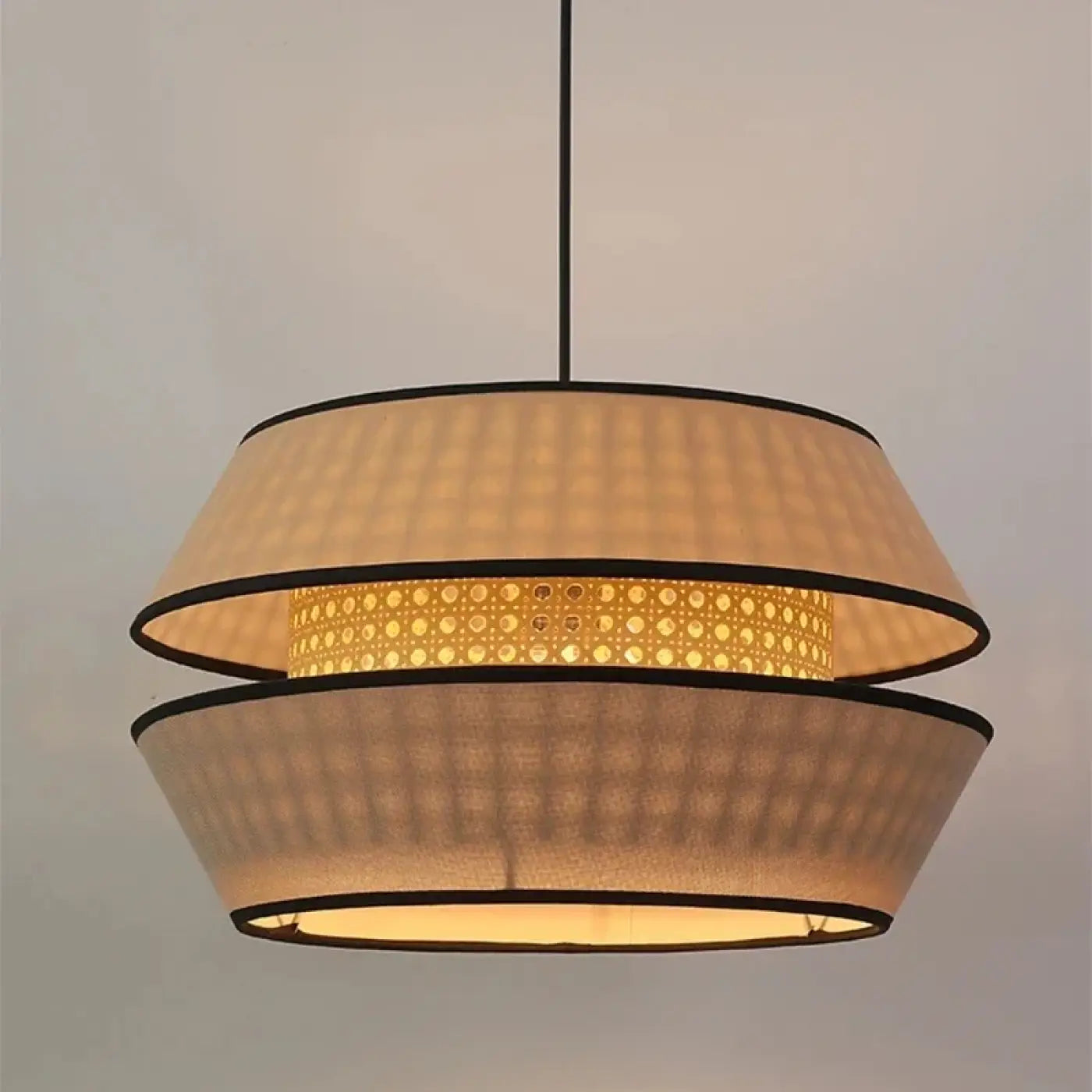 Suspension Luminaire Boheme en Rotin - Ambra
