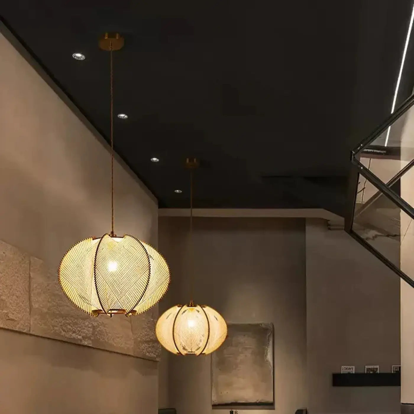Suspension Luminaire Boheme en Rotin - Roheme