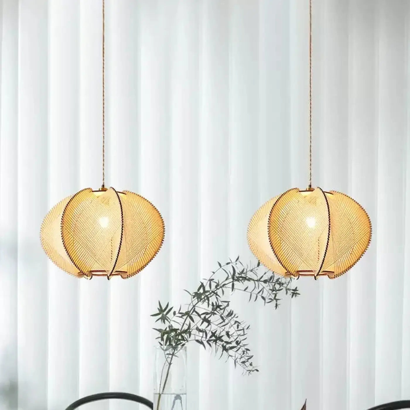 Suspension Luminaire Boheme en Rotin - Roheme