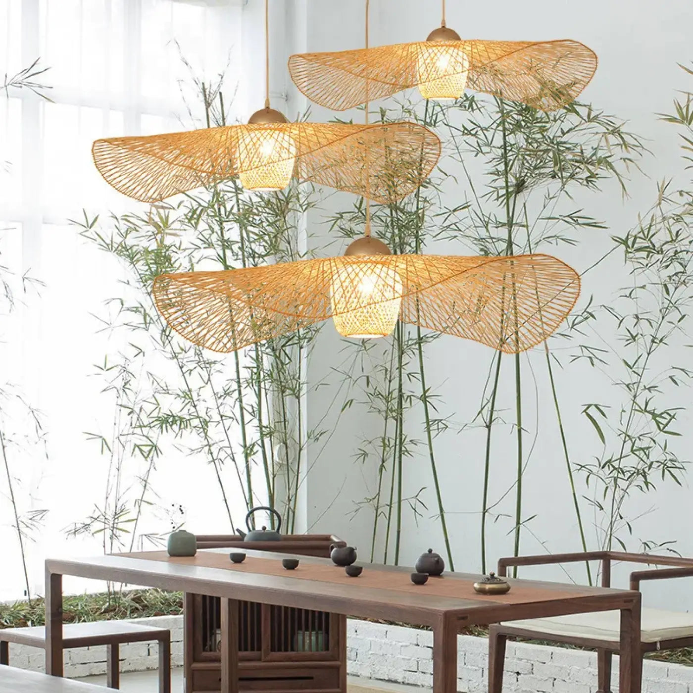 Suspension Luminaire Moderne en Rotin - Romo