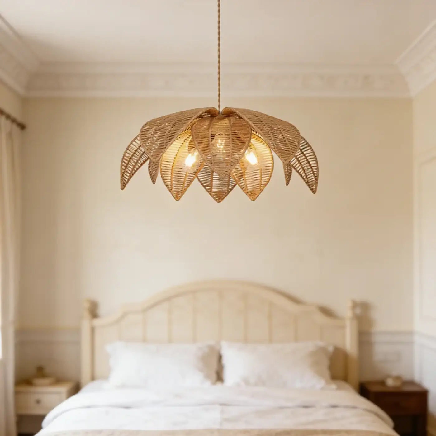 Suspension Luminaire Boheme en Rotin - Jamila