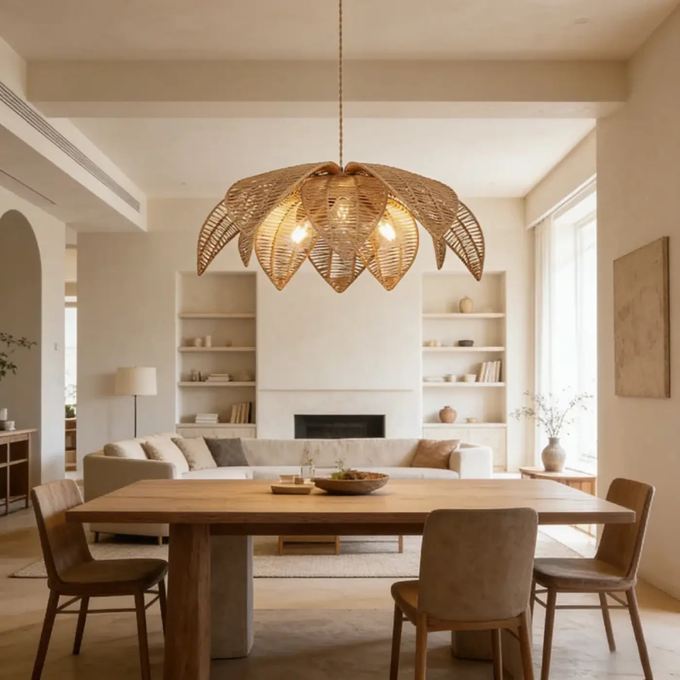 Suspension Luminaire Boheme en Rotin - Jamila
