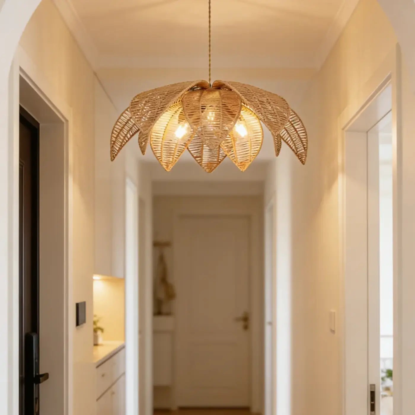 Suspension Luminaire Boheme en Rotin - Jamila