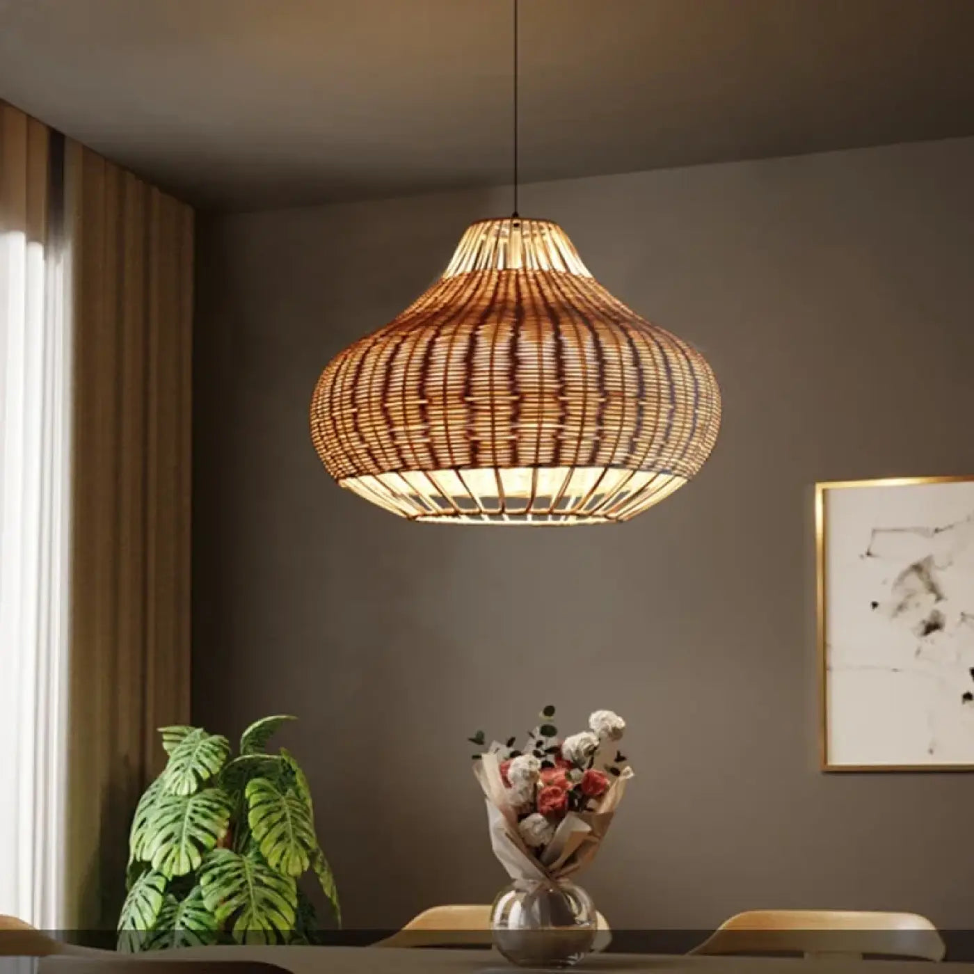 Suspension Luminaire en Rotin - Jurie