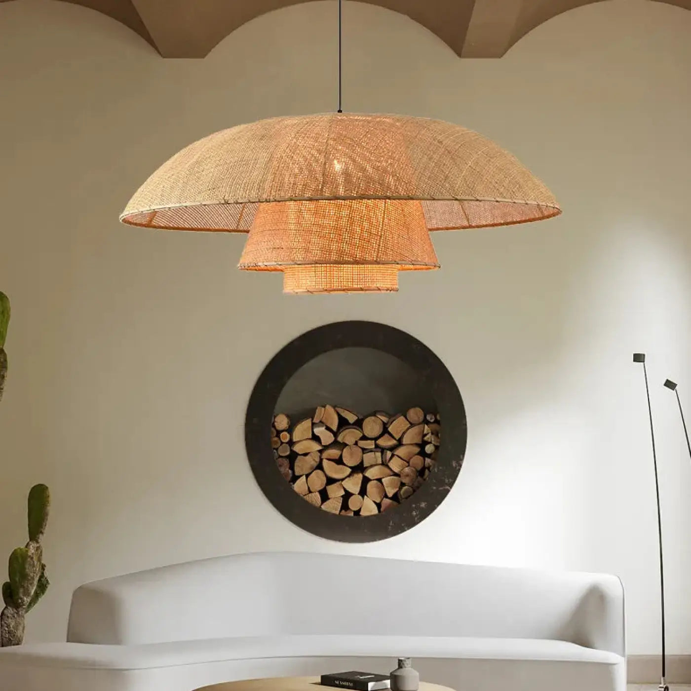 Suspension Luminaire Design en Rotin - Fiaty