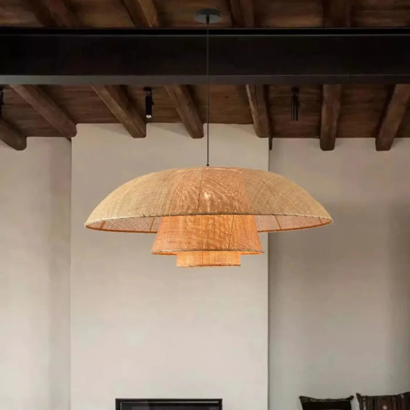 Suspension Luminaire Design en Rotin - Fiaty