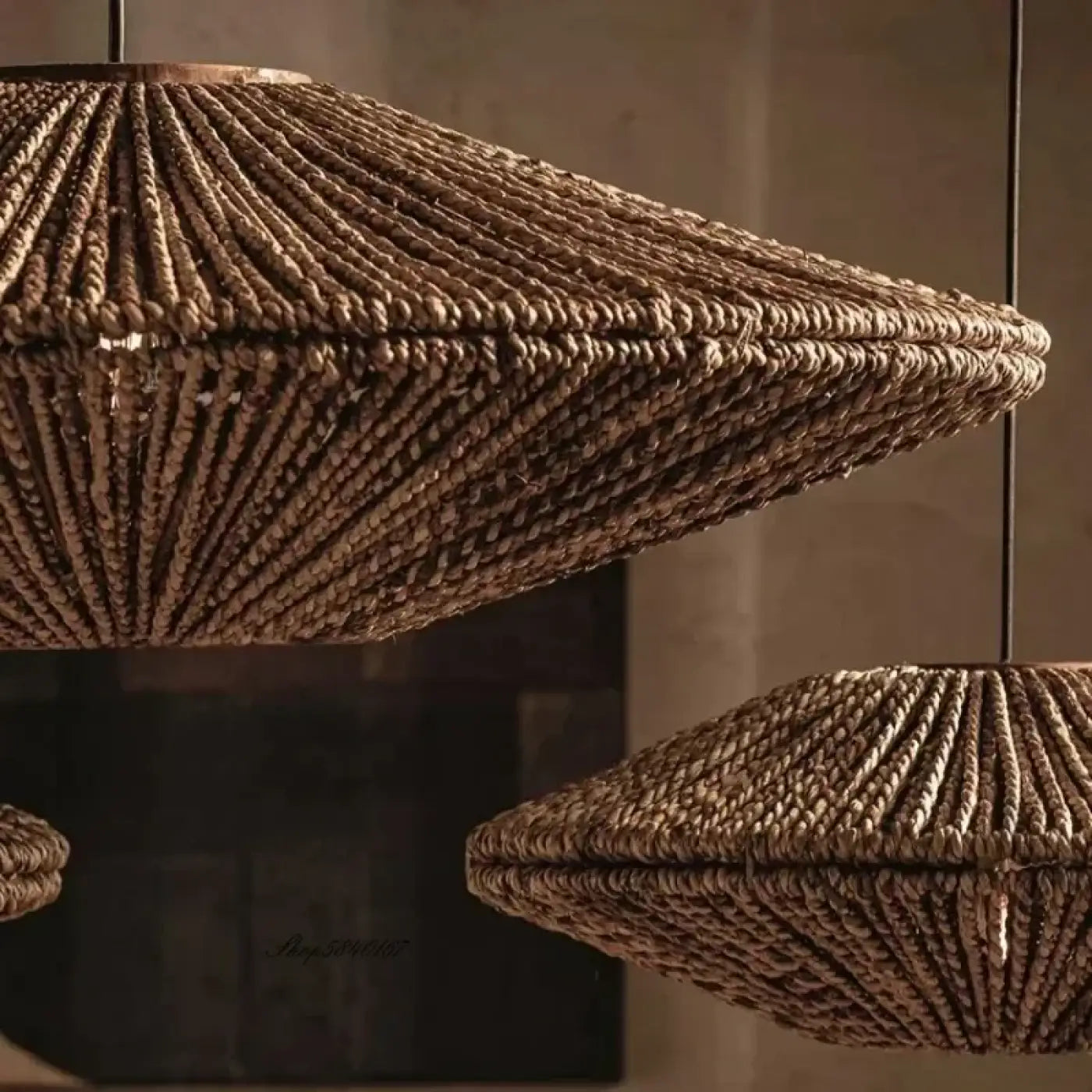 Suspension Luminaire en Rotin - Haga