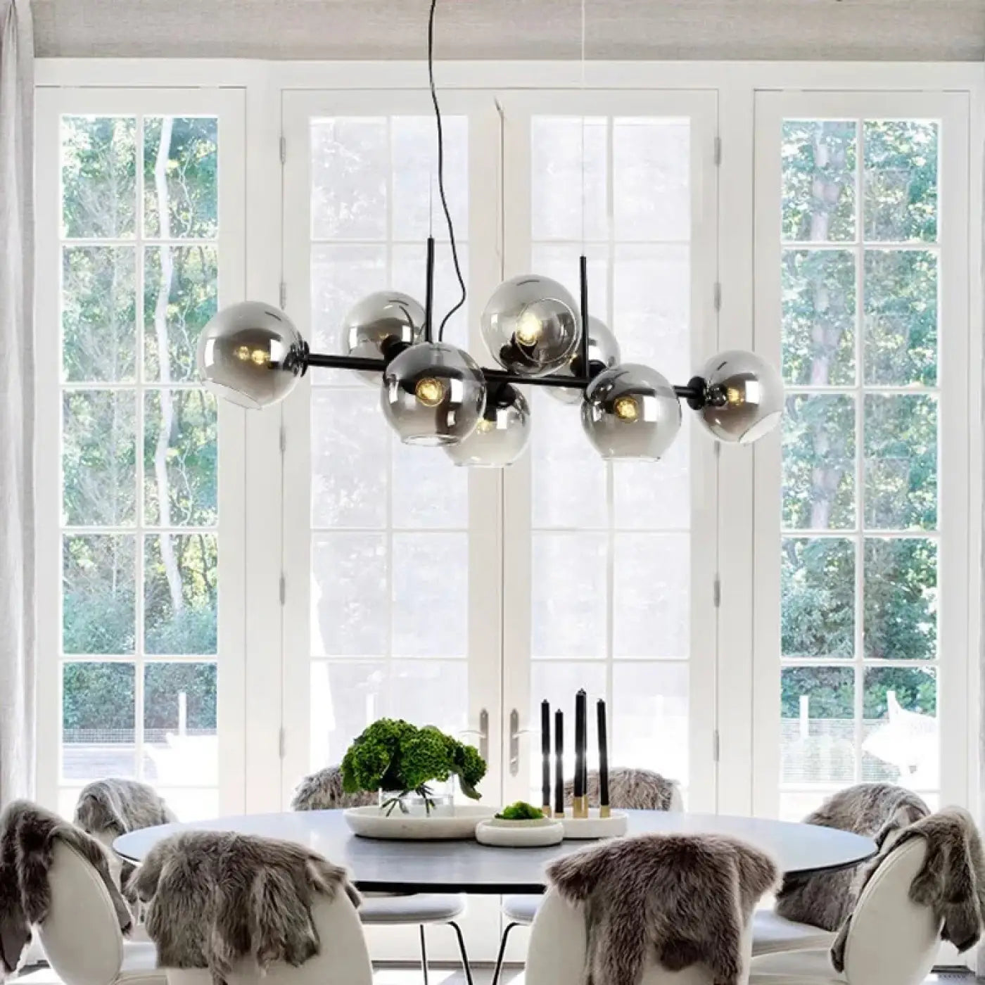 Suspension Luminaire Scandinave en Verre - Dina