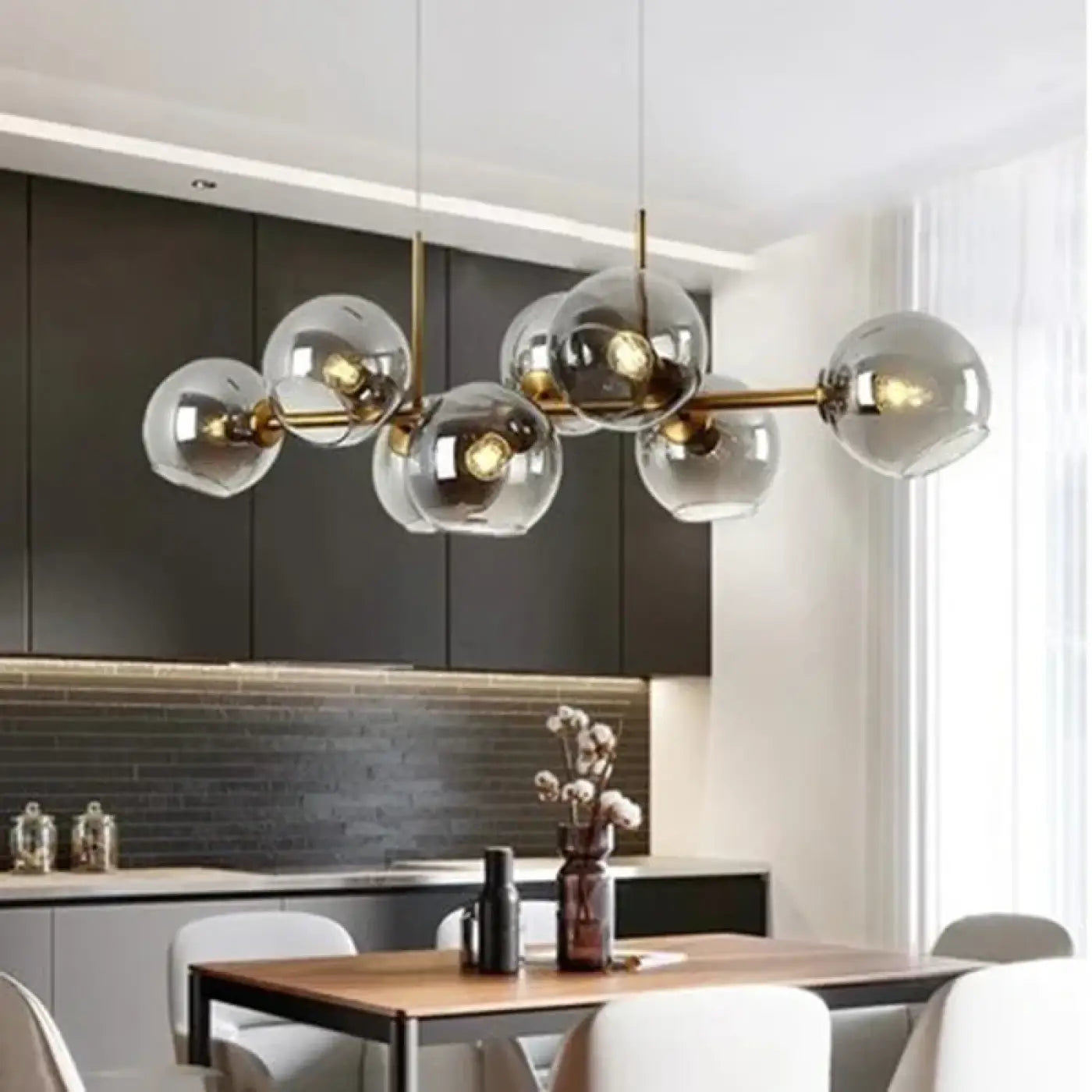 Suspension Luminaire Scandinave en Verre - Dina