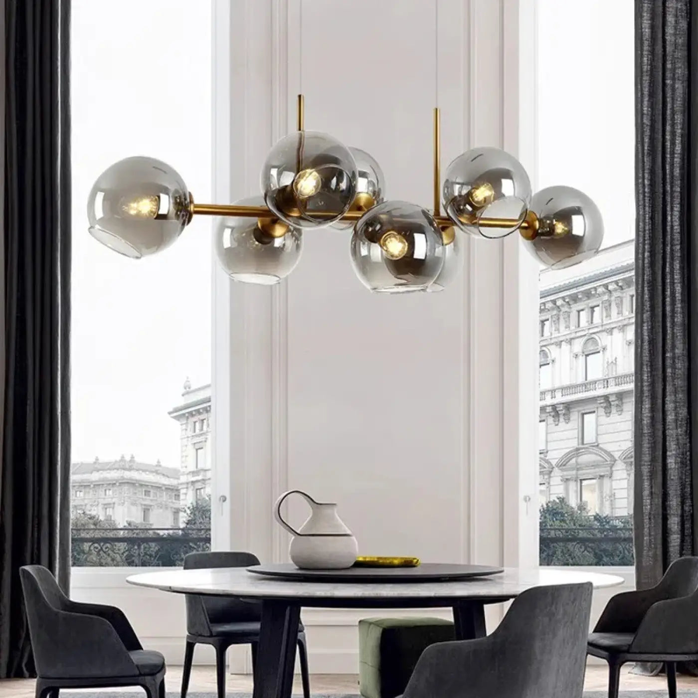 Suspension Luminaire Scandinave en Verre - Dina