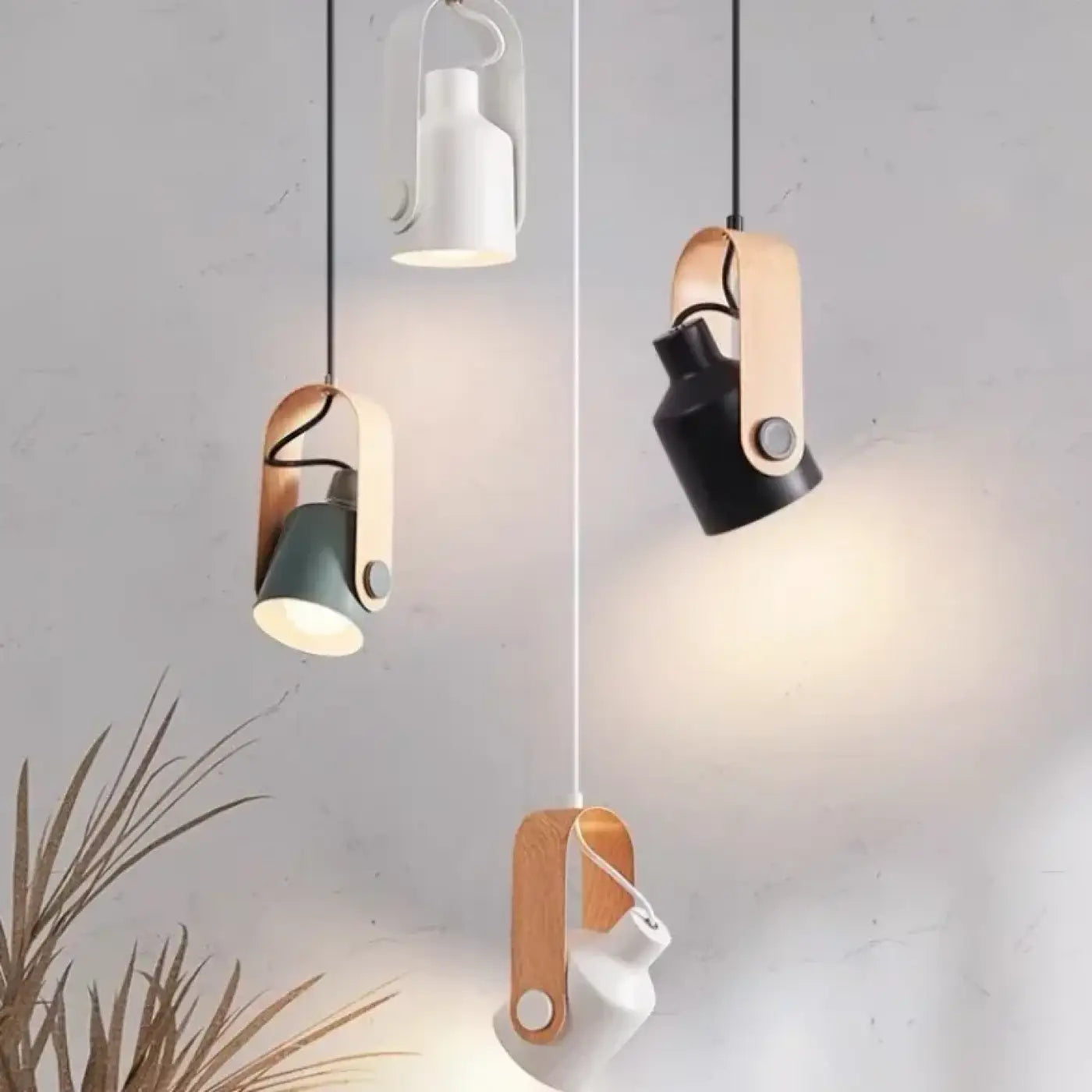 Suspension Luminaire Scandinave en Bois - Talvi