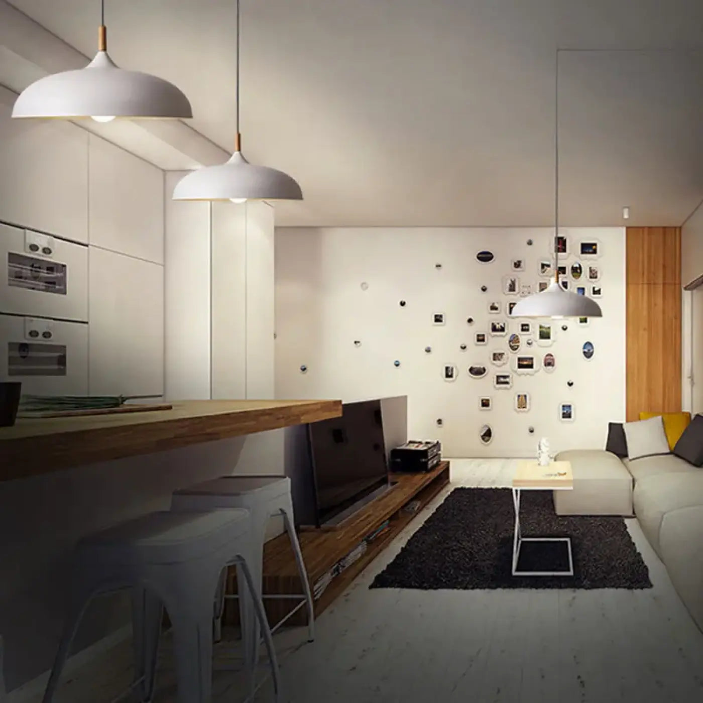 Suspension Luminaire Scandinave en Bois - Cadi