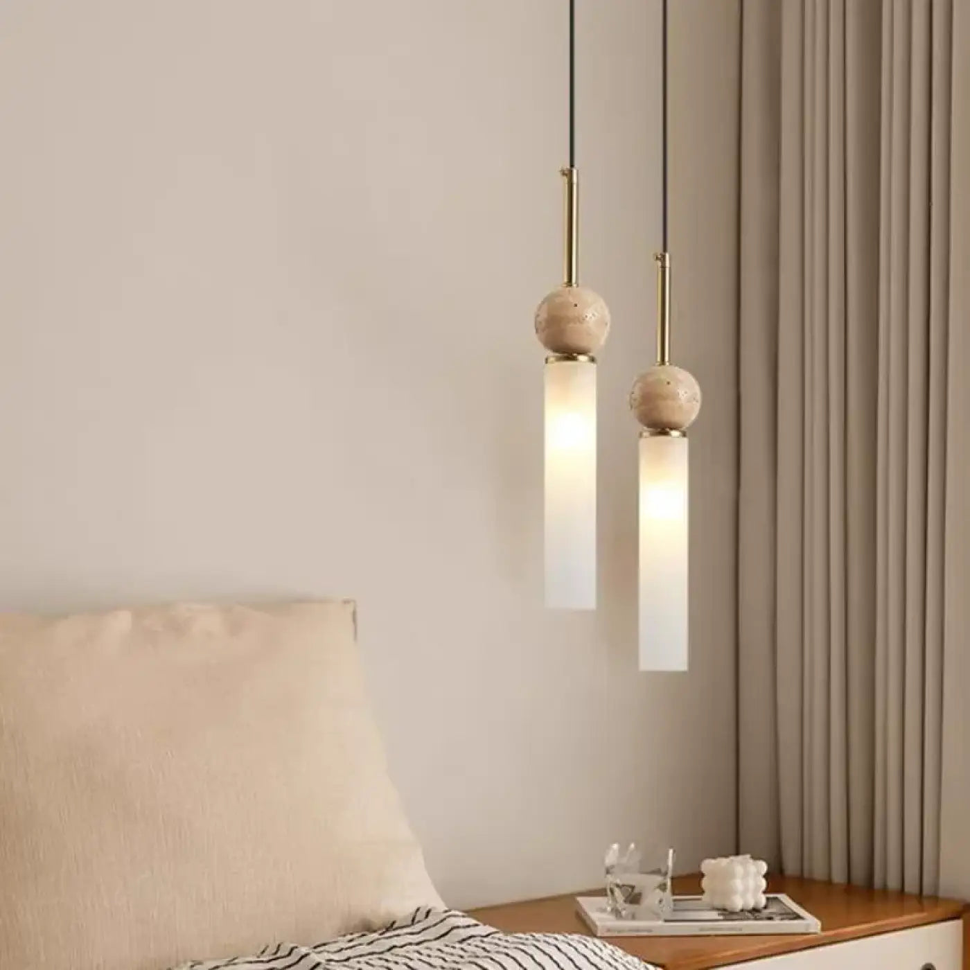 Suspension Luminaire Scandinave en Bois - Alina