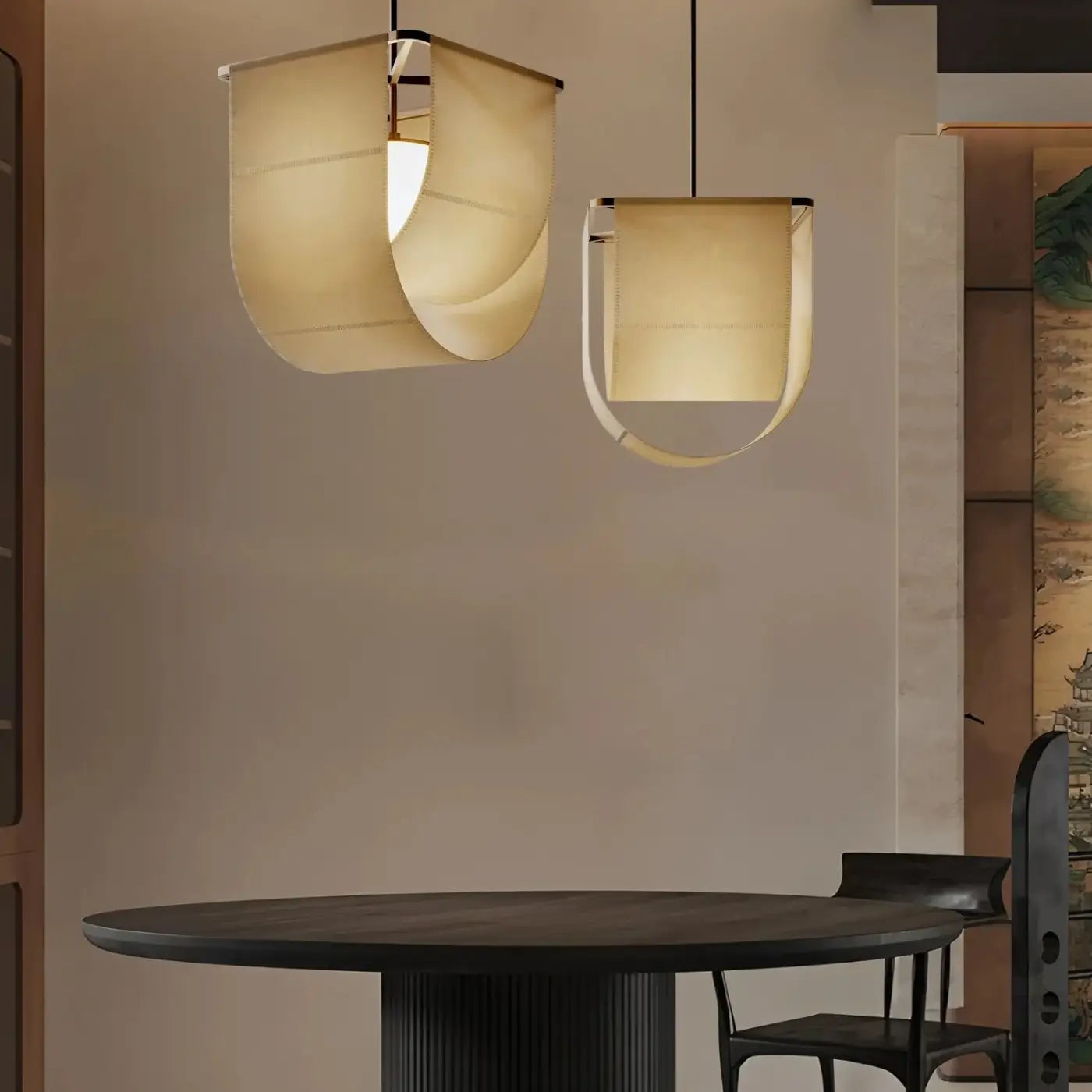 Suspension Luminaire en Tissu - Zenda