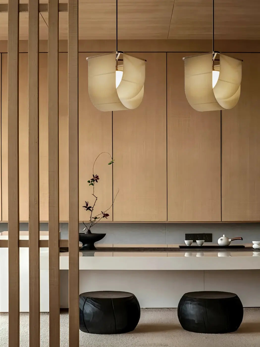 Suspension Luminaire en Tissu - Zenda