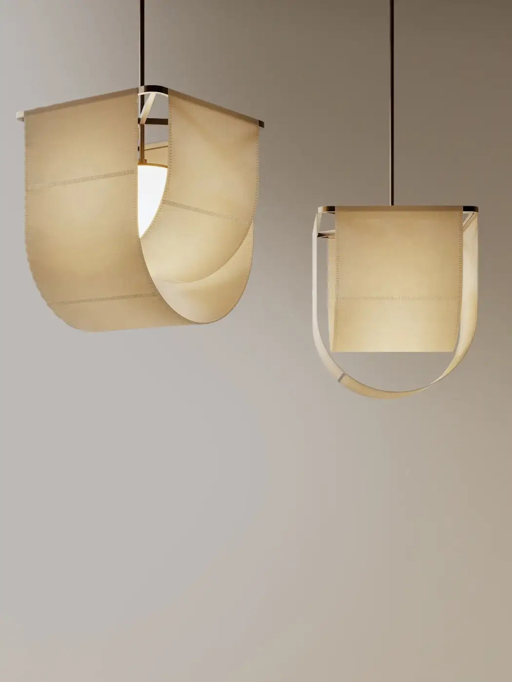 Suspension Luminaire en Tissu - Zenda