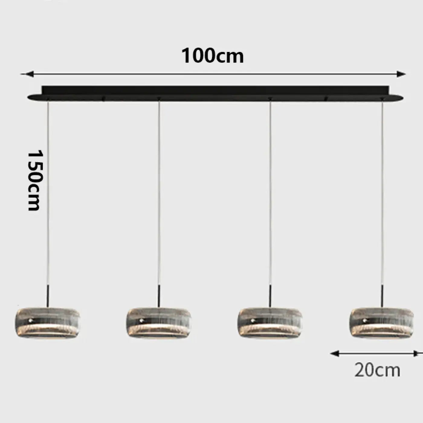 Suspension Luminaire en Verre - Dampent