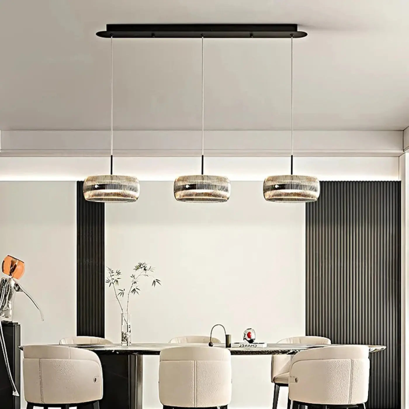 Suspension Luminaire en Verre - Dampent