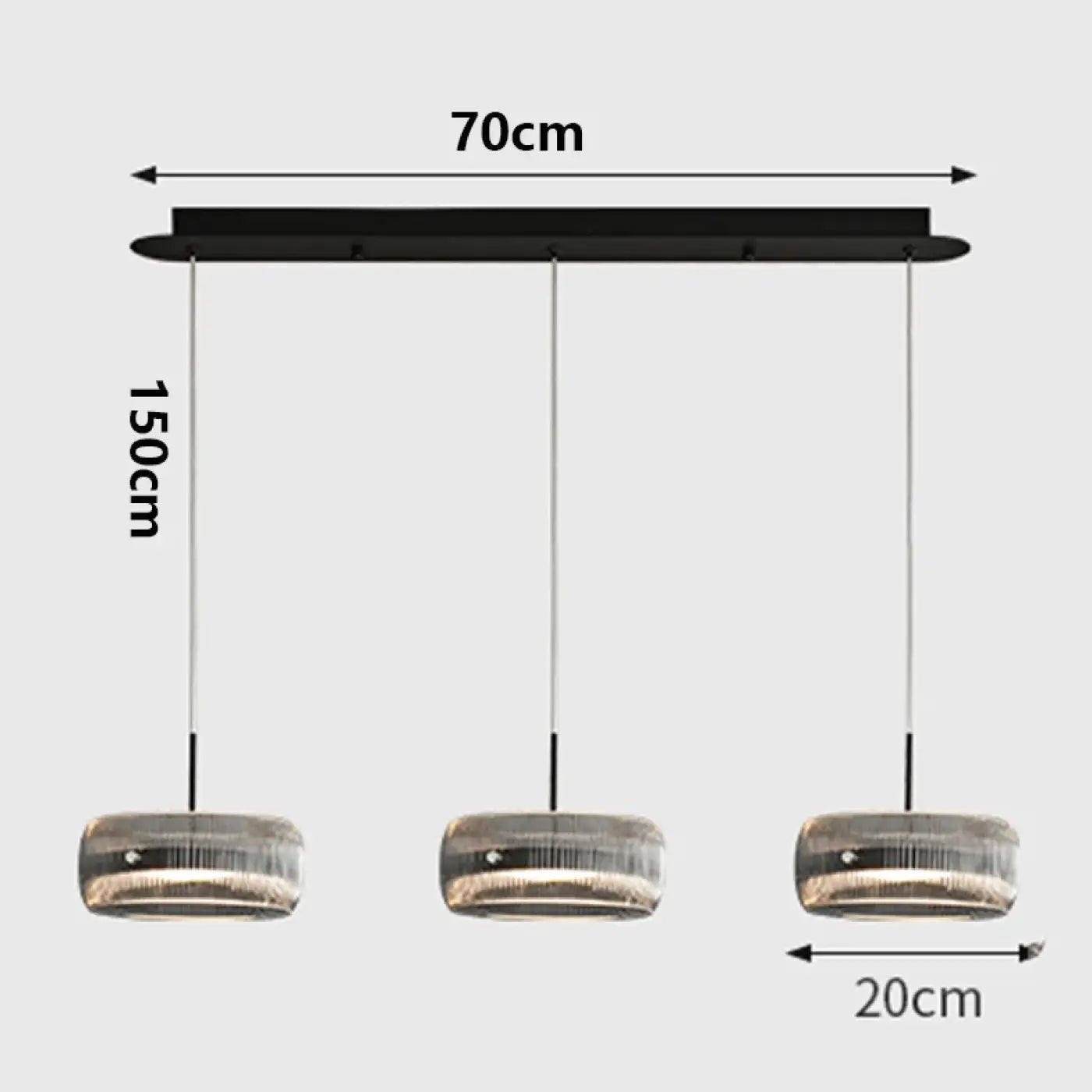Suspension Luminaire en Verre - Dampent